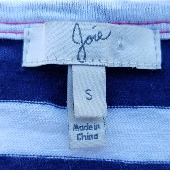 Joie Striped Nautical Linen Tee 3/4 Sleeve Small S - Picture 8 of 8